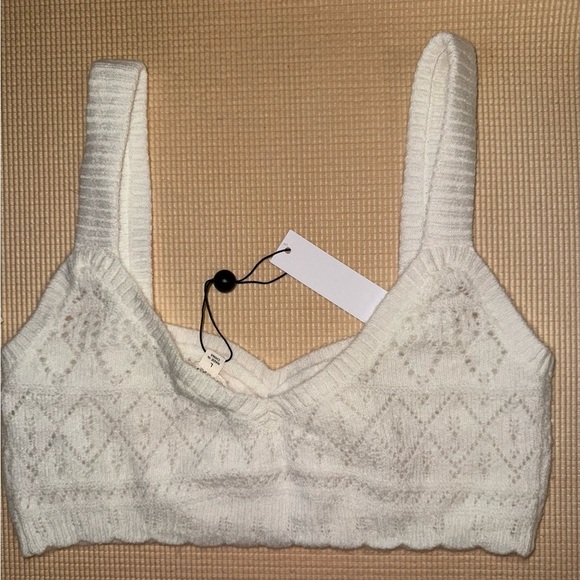 FOR LOVE & LEMONS Crop Tank BLANCA Crochet Bra large - Picture 5 of 5